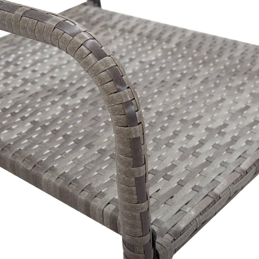 Ensemble à manger de jardin 3pcs Résine tressée Anthracite gris