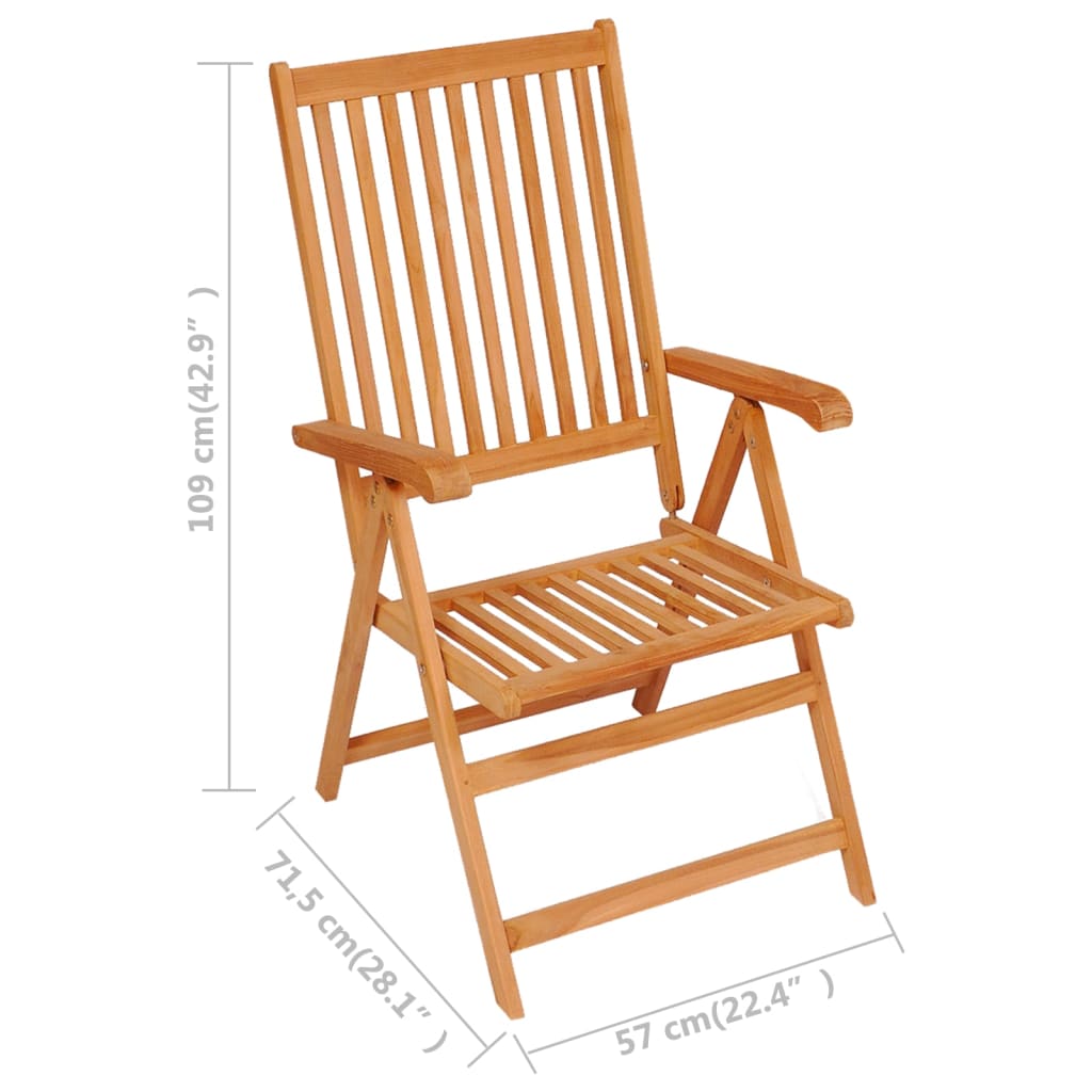 Ensemble à manger de jardin 5 pcs Bois de teck massif