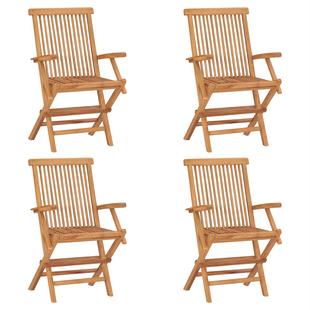 Salon de jardin 5 pcs Bois de teck massif