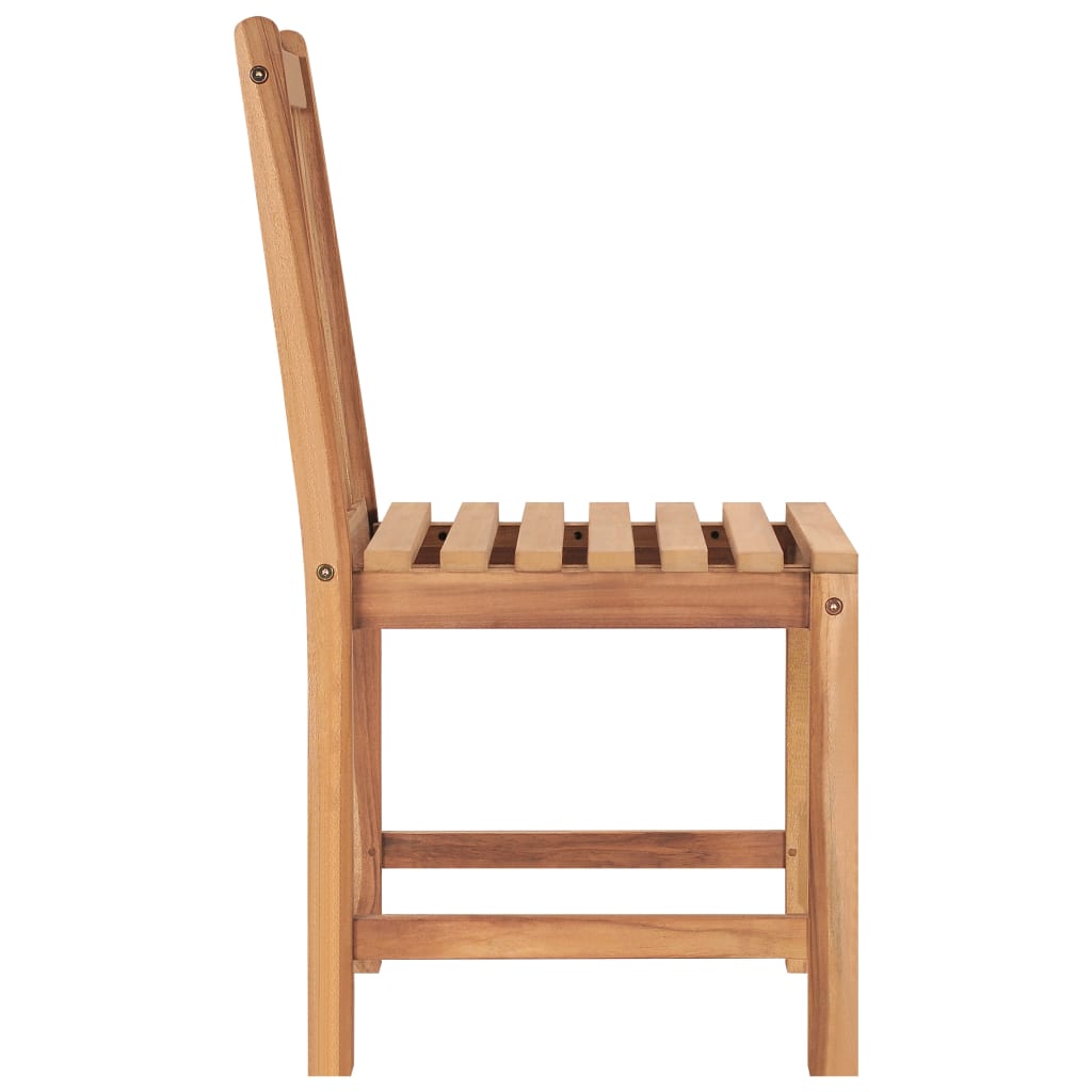 Ensemble de salle à manger de jardin 5 pièces 80 x 80 cm en bois de teck massif