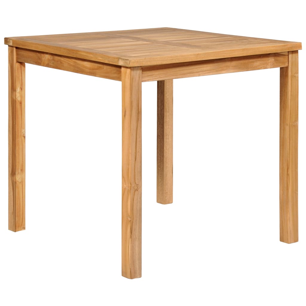 Ensemble de salle à manger de jardin 3 pièces 80 x 80 cm en bois de teck massif