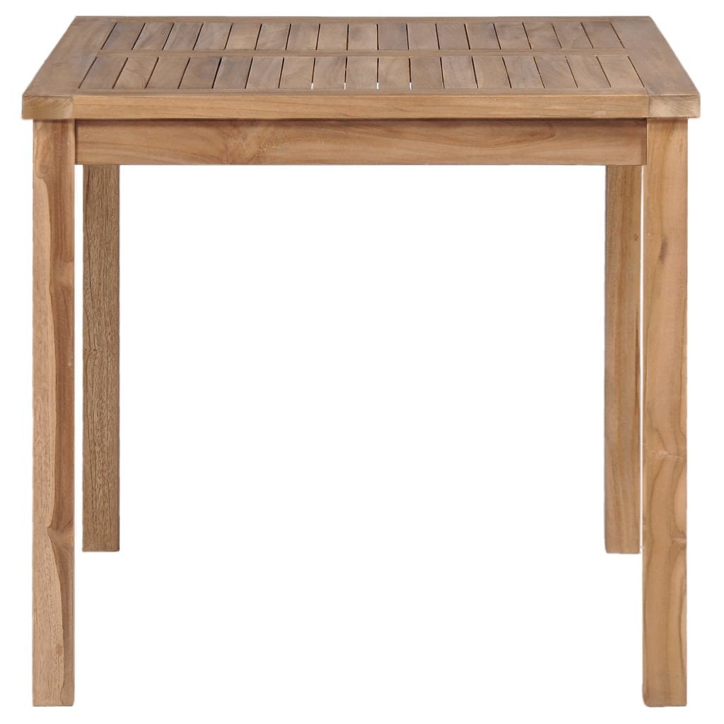 Ensemble de salle à manger de jardin 3 pièces 80 x 80 cm en bois de teck massif