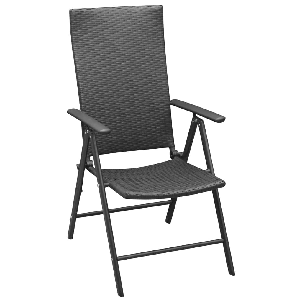 Ensemble à manger de jardin 5 pcs noir