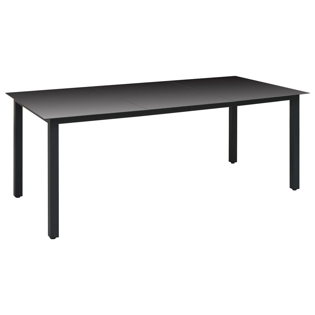 Ensemble à manger de jardin 7 pcs noir