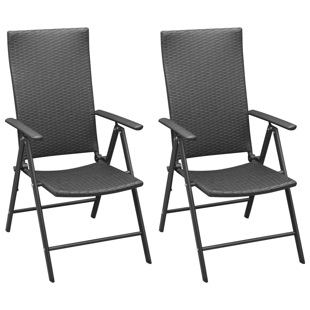 Ensemble à manger de jardin 3 pcs noir