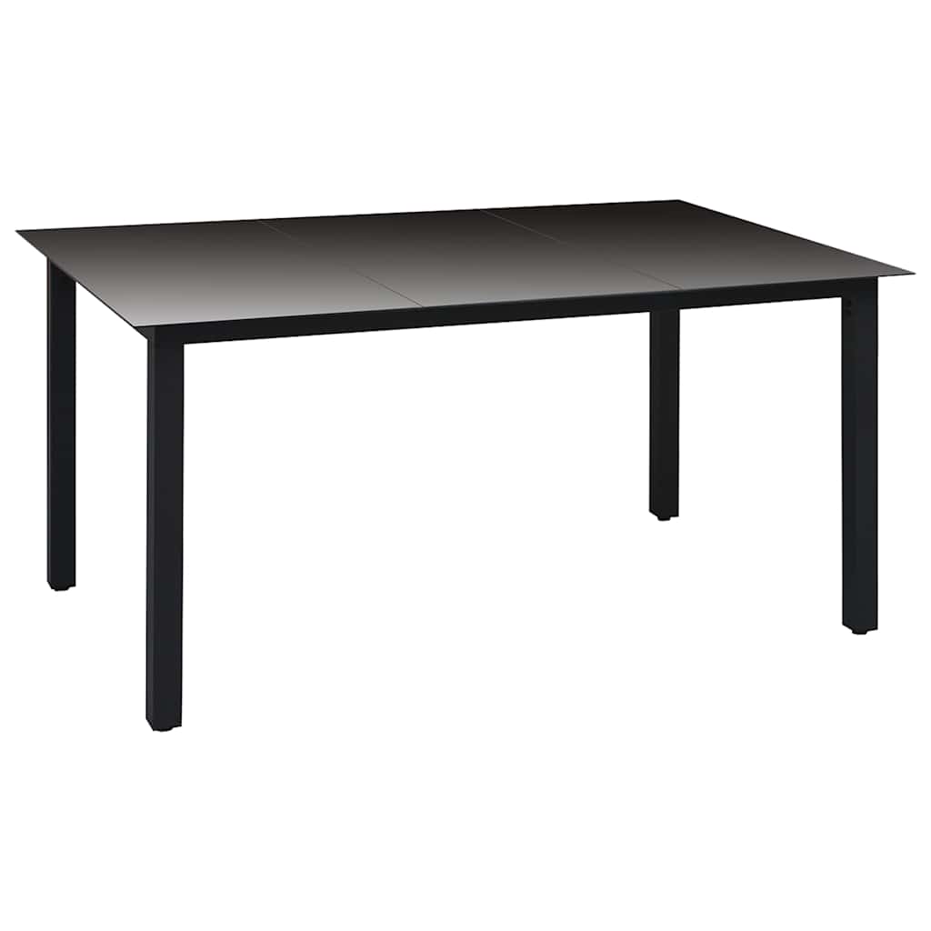 Ensemble à manger de jardin 5 pcs noir et marron - XIOS