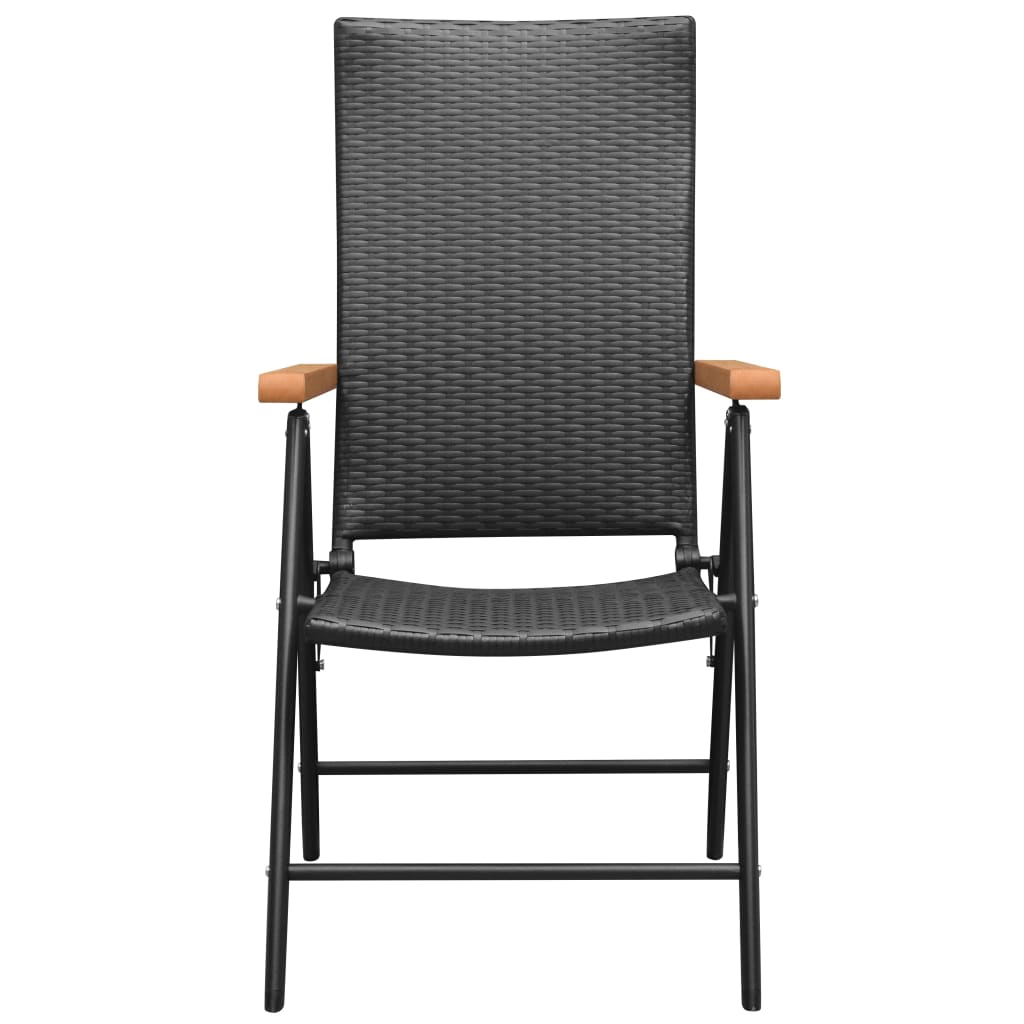 Ensemble à manger de jardin 7 pcs noir et marron - XIOS