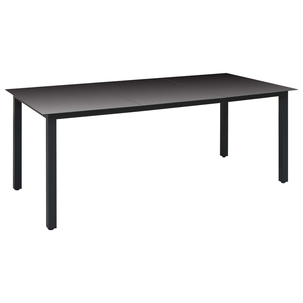 Ensemble à manger de jardin 7 pcs noir et marron - XIOS