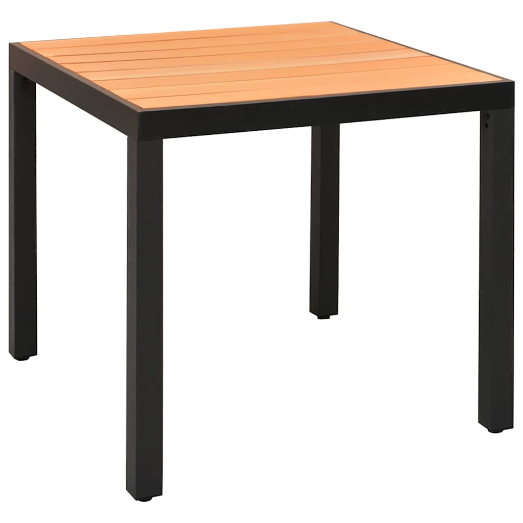 Ensemble à manger de jardin 5 pcs noir et marron - XIOS
