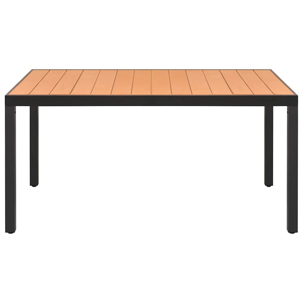 Ensemble à manger de jardin 5 pcs noir et marron - XIOS