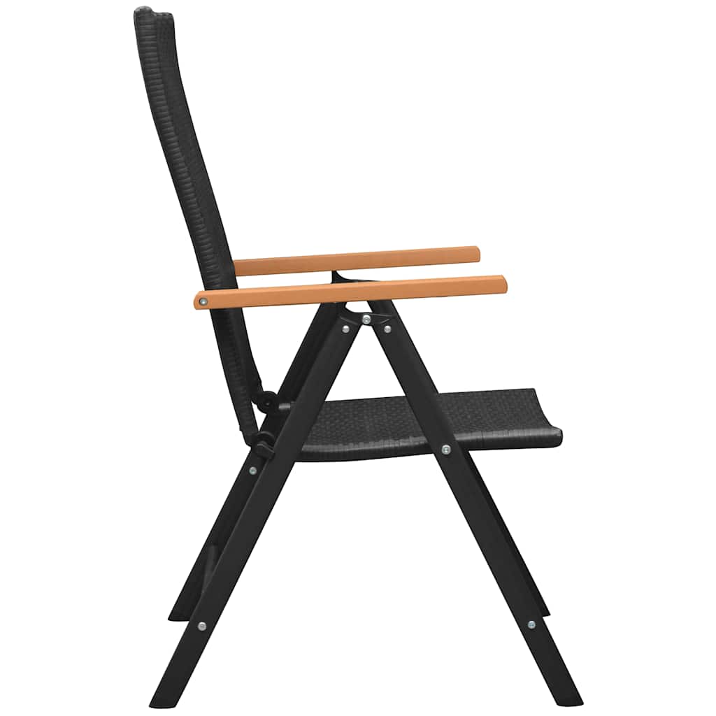 Ensemble à manger de jardin 7 pcs noir et marron - XIOS