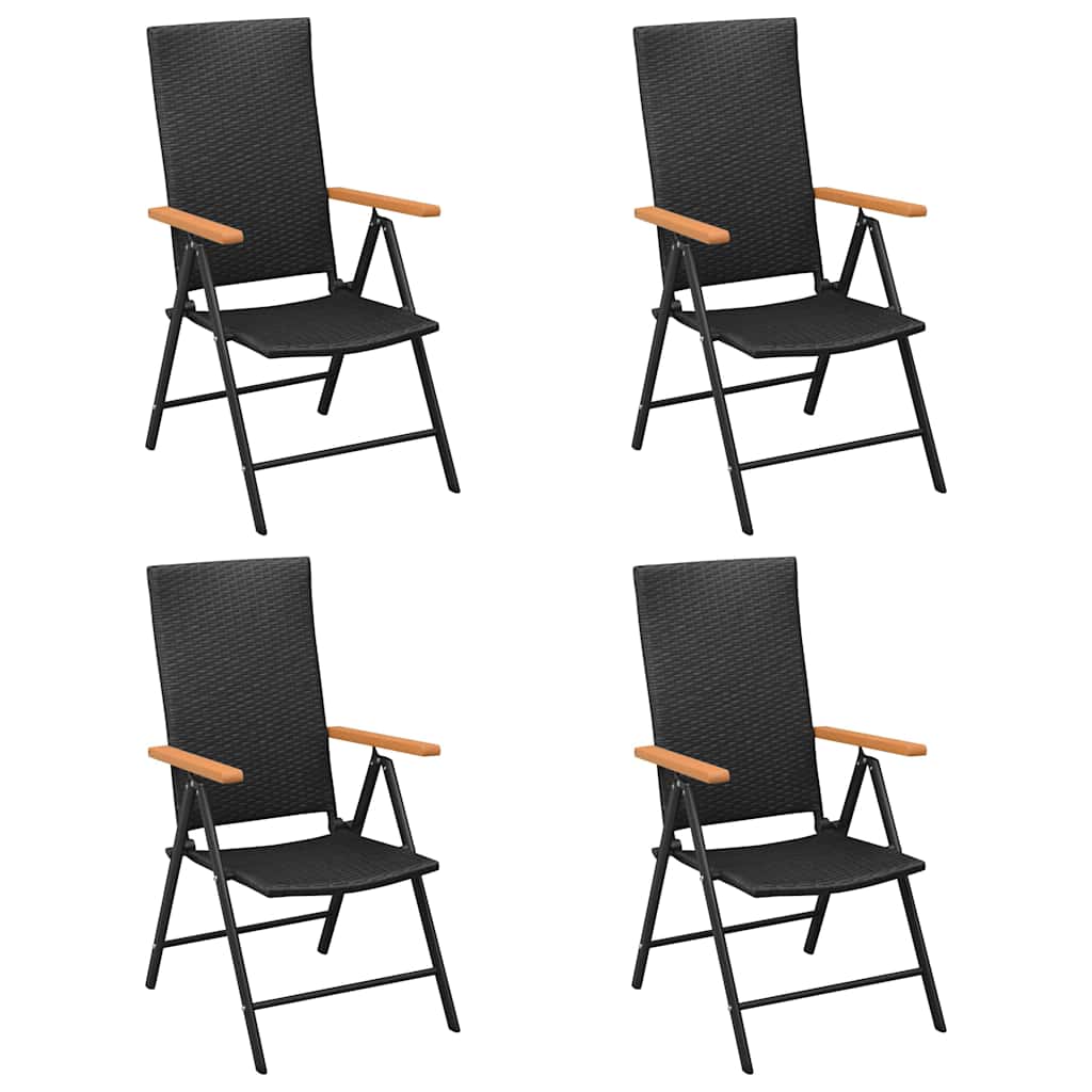 Ensemble à manger de jardin 5 pcs noir et marron - XIOS