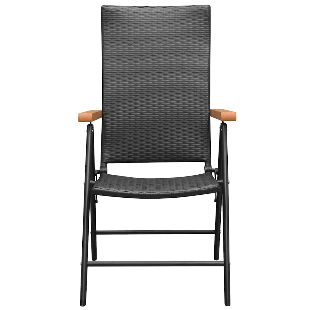 Ensemble à manger de jardin 5 pcs noir et marron - XIOS