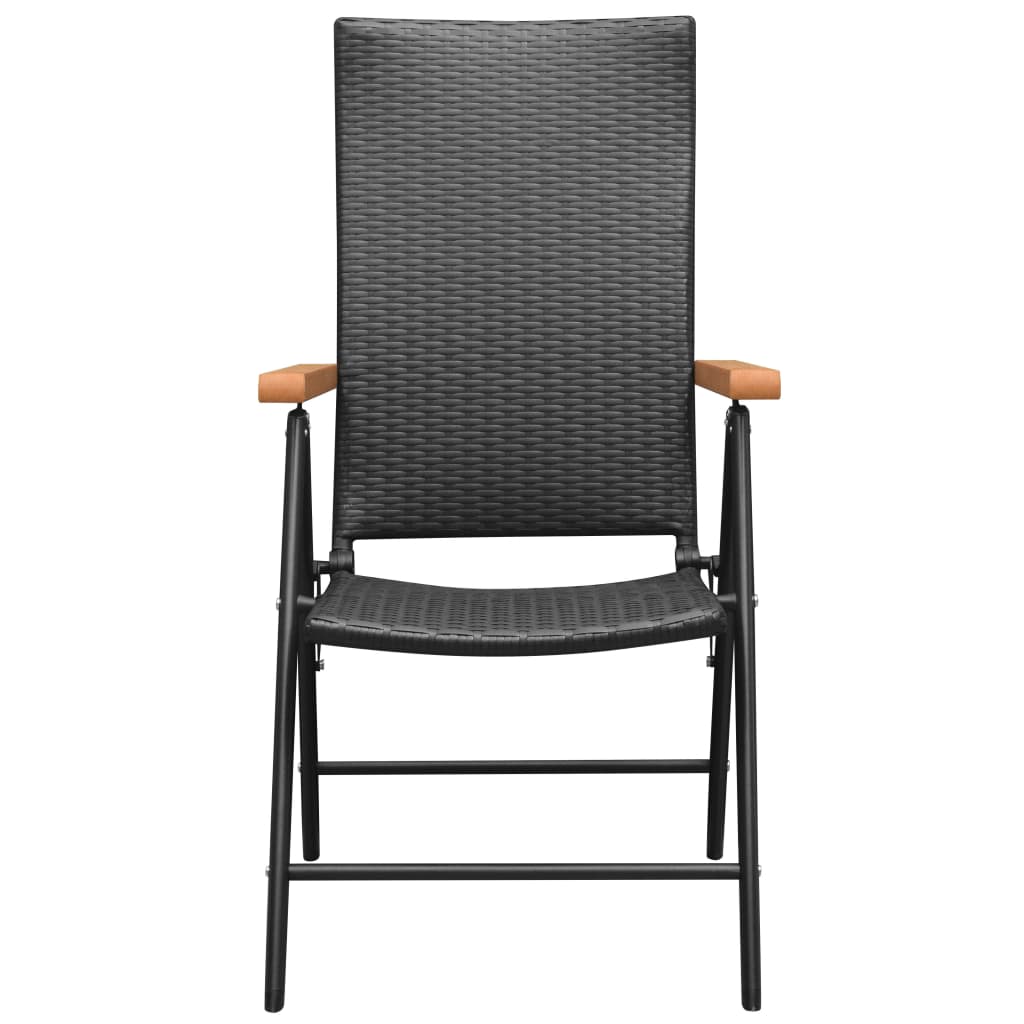 Ensemble à manger de jardin 7 pcs noir et marron - XIOS