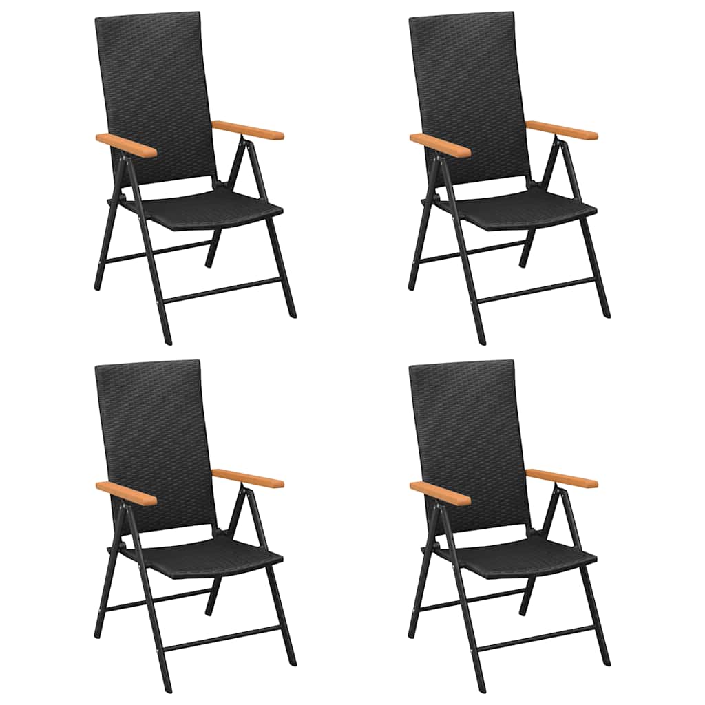 Ensemble à manger de jardin 5 pcs noir et marron - XIOS