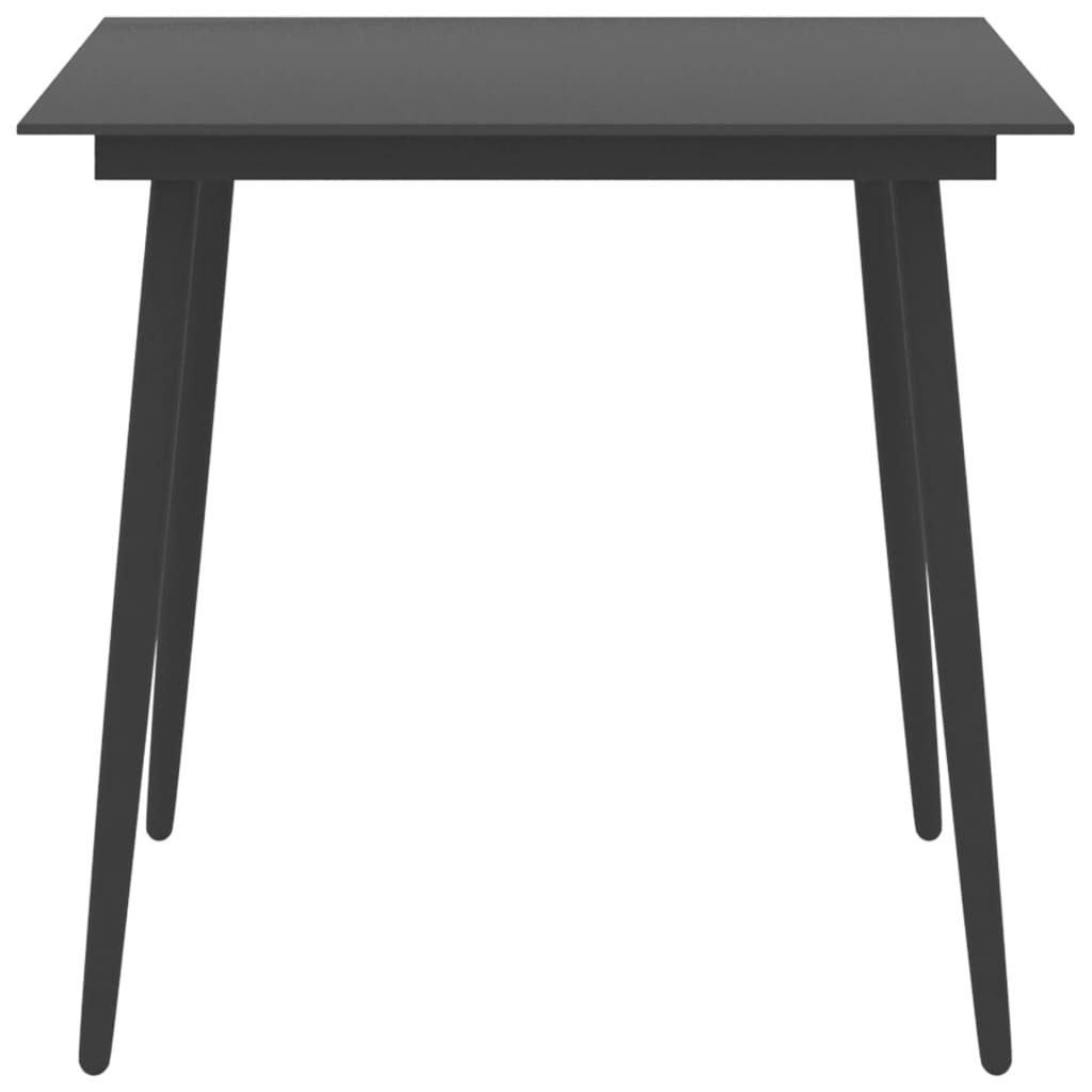 Ensemble à manger de jardin 5 pcs noir et marron - XIOS