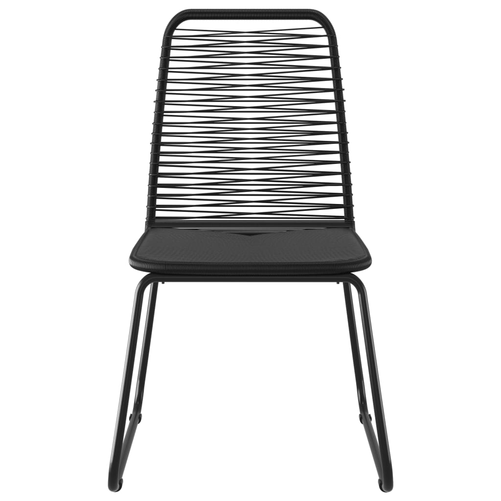 Ensemble à manger de jardin 5pcs PVC résine tressée noir marron