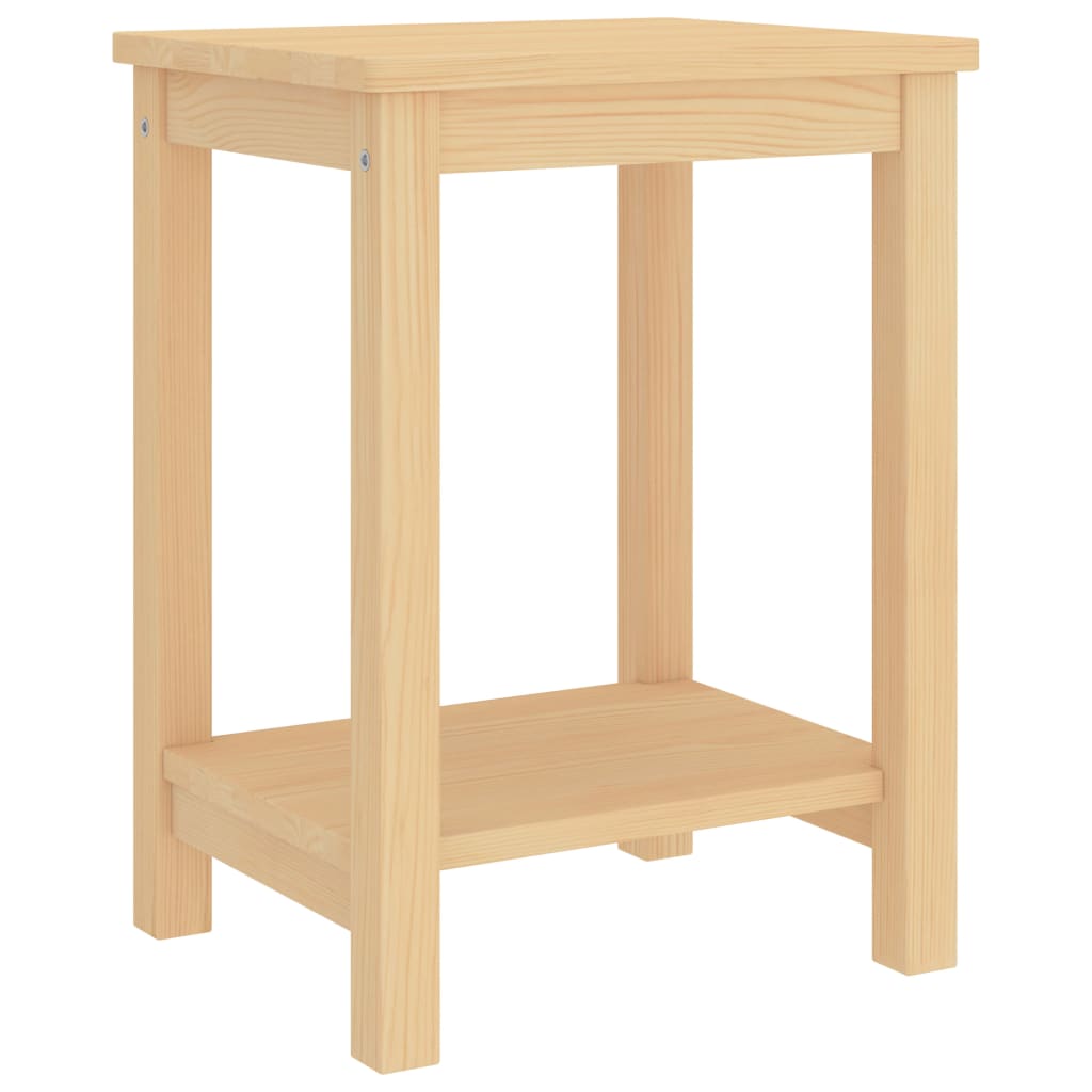 Table de chevet naturel 35x30x47 cm bois de pin massif