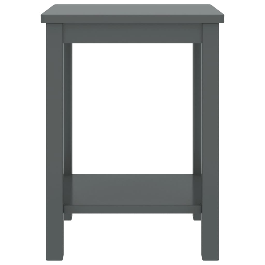 Table de chevet gris foncé 35x30x47 cm bois de pin massif