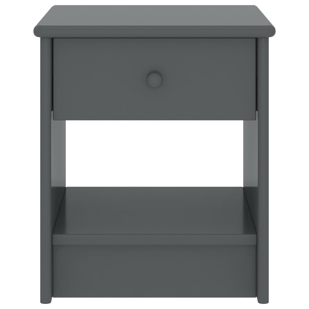 Table de chevet Gris foncé 35x30x40 cm Bois de pin massif - XIOS