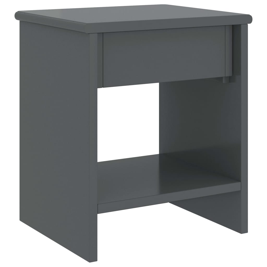 Table de chevet Gris foncé 35x30x40 cm Bois de pin massif - XIOS