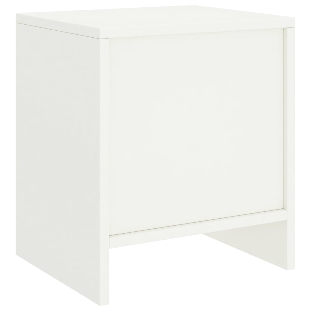 Table de chevet Blanc 35x30x40 cm Bois de pin massif - XIOS