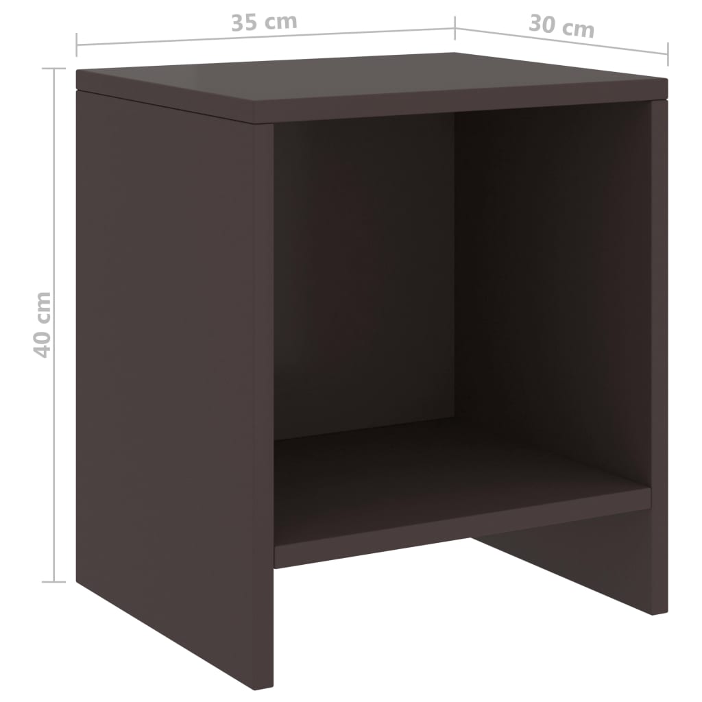 Tables de chevet 2 pcs Marron foncé 35x30x40 cm Bois de pin - XIOS