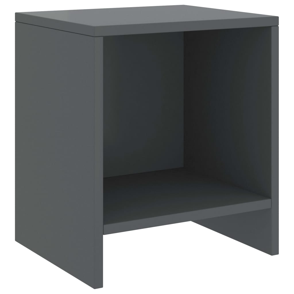 Tables de chevet 2 pcs Gris foncé 35x30x40cm Bois de pin massif - XIOS