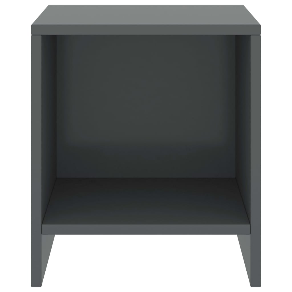 Tables de chevet 2 pcs Gris foncé 35x30x40cm Bois de pin massif - XIOS
