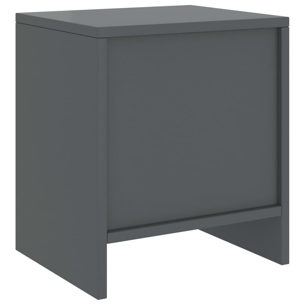 Tables de chevet 2 pcs Gris foncé 35x30x40cm Bois de pin massif - XIOS