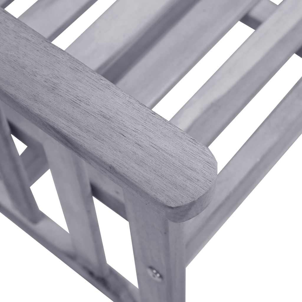 Chaises de jardin avec table à thé et coussins Acacia solide