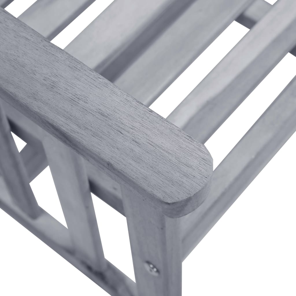 Chaises de jardin avec table à thé et coussins Acacia solide