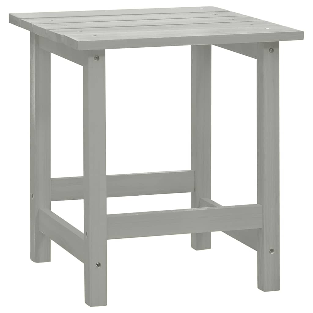 Chaise de jardin Adirondack avec table Bois de sapin Gris