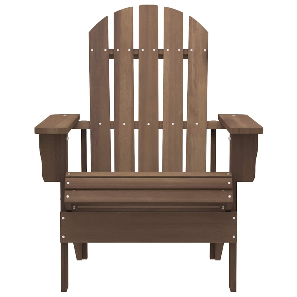 Chaise de jardin Adirondack avec table Bois de sapin Marron