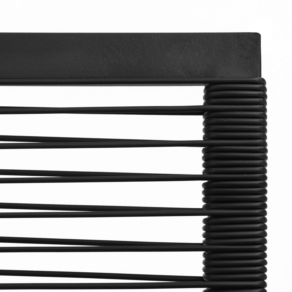 Ensemble à manger d'extérieur 7 pcs Rotin PVC Noir