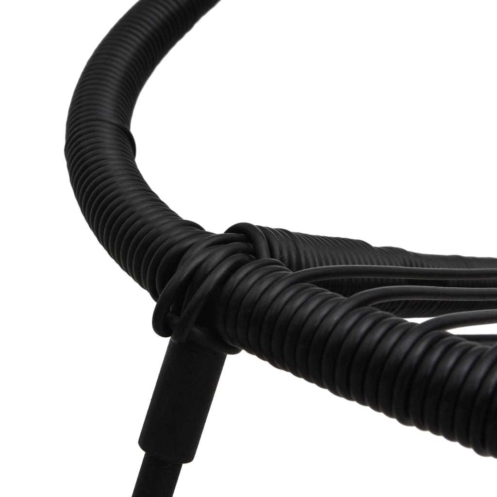 Ensemble à manger d'extérieur 3 pcs Rotin PVC Noir