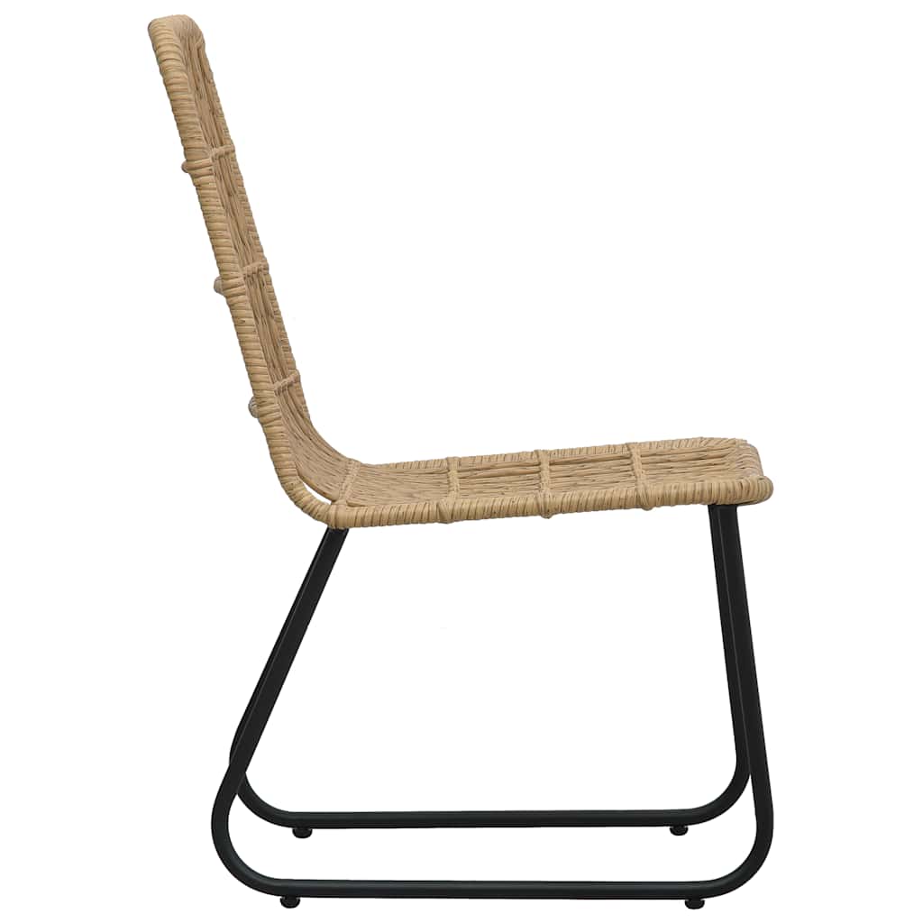Ensemble à manger d'extérieur 3 pcs résine tressée et verre