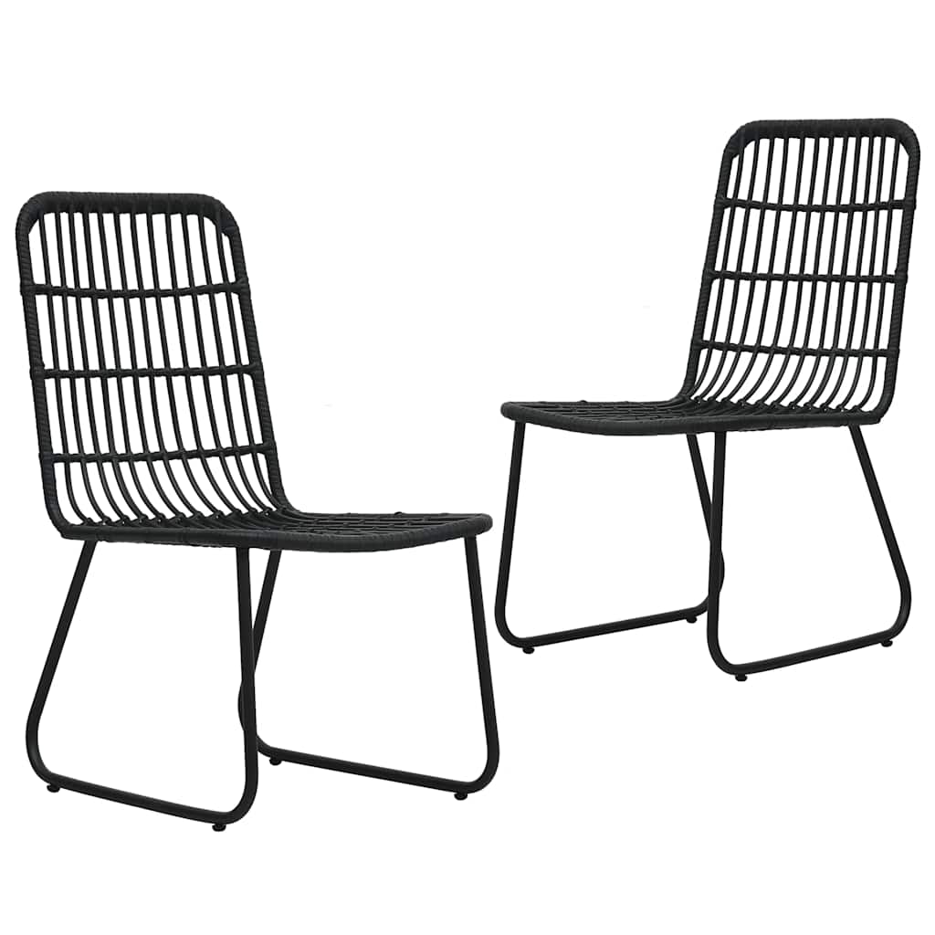 Ensemble à manger d'extérieur 3 pcs résine tressée et verre