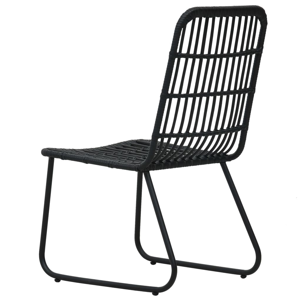 Ensemble à manger d'extérieur 3 pcs résine tressée et verre