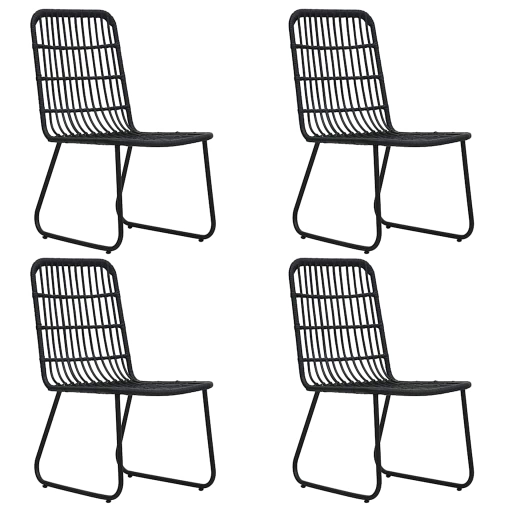Ensemble à manger d'extérieur 5 pcs résine tressée et verre