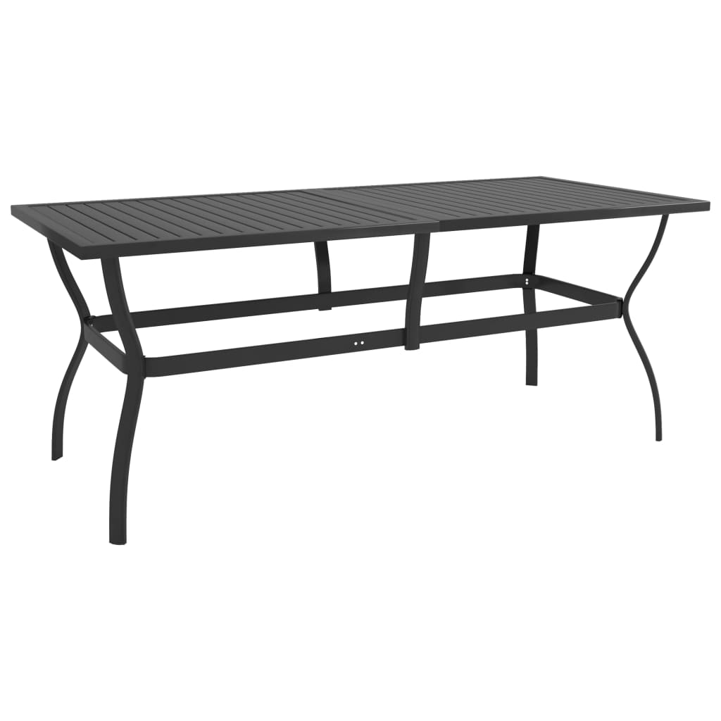 Ensemble à manger de jardin 7 pcs textilène et acier