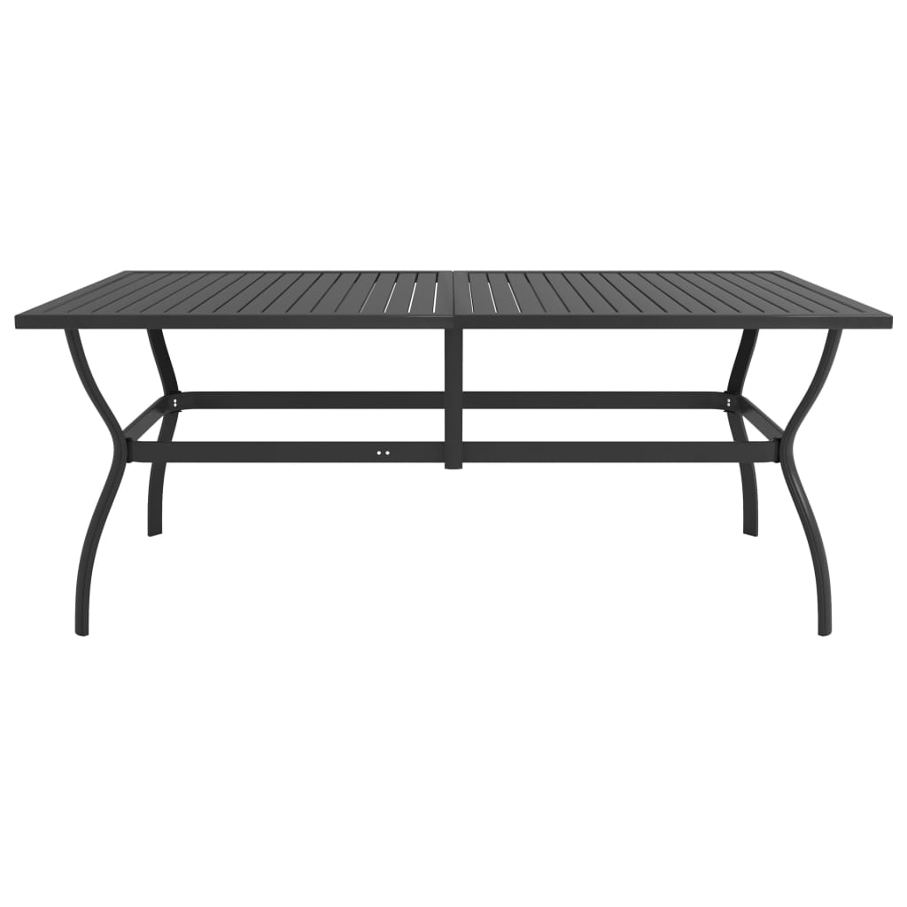 Ensemble à manger de jardin 7 pcs textilène et acier