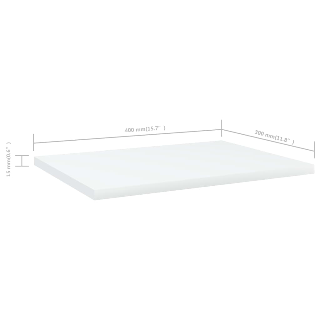 Panneaux de bibliothèque 4 pcs blanc bois d’ingénierie - XIOS