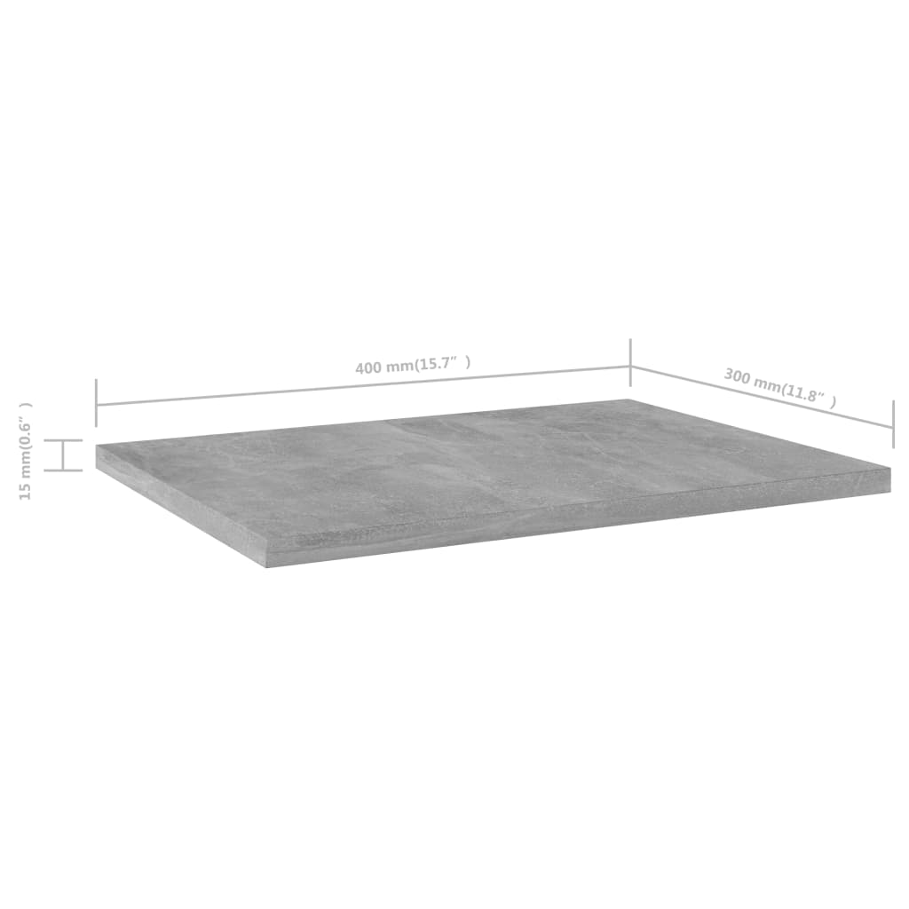 Panneaux de bibliothèque 4 pcs gris béton bois d’ingénierie - XIOS
