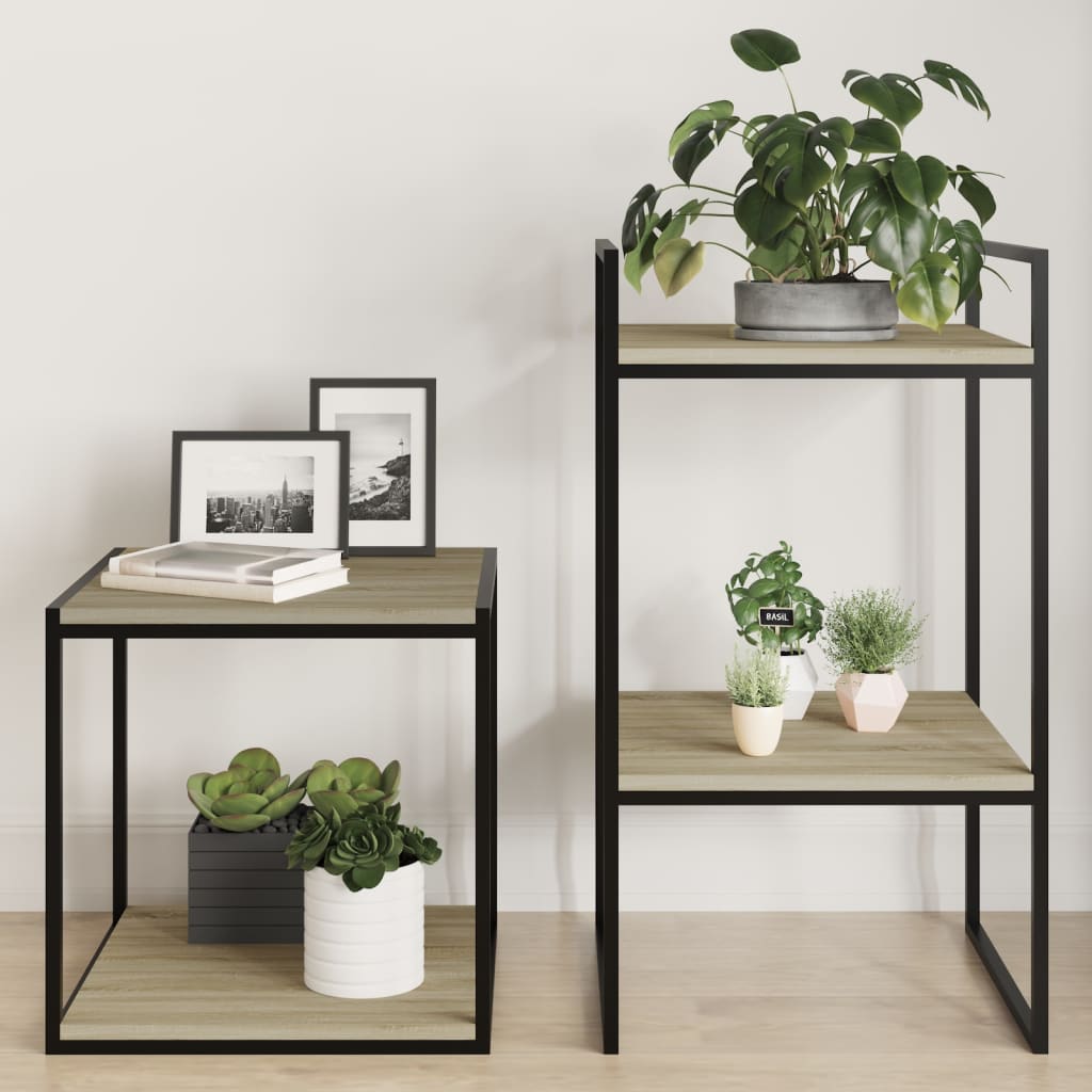 Panneau de bibliothèque 4pcs Chêne sonoma 40x40x1,5cm Aggloméré - XIOS