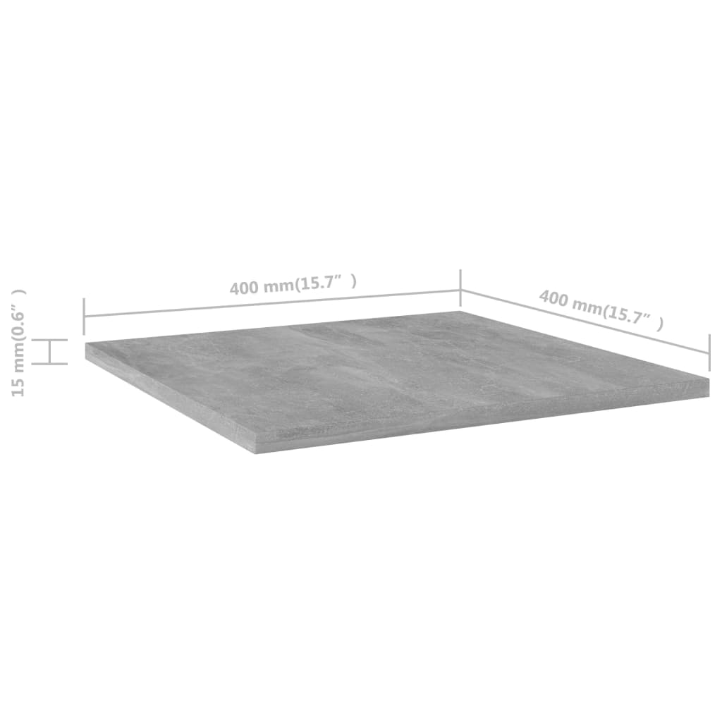 Panneaux de bibliothèque 4 pcs gris béton bois d’ingénierie - XIOS