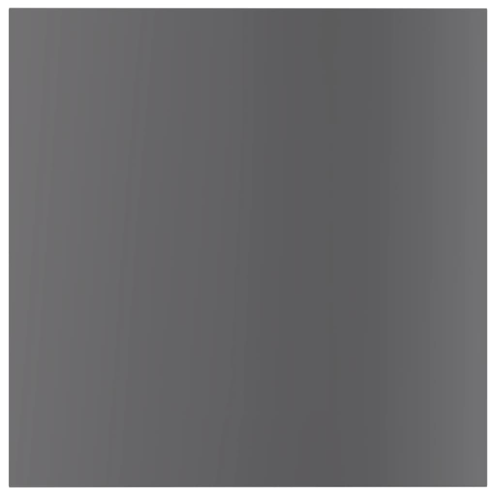 Panneaux de bibliothèque 8 pcs gris brillant bois d’ingénierie - XIOS