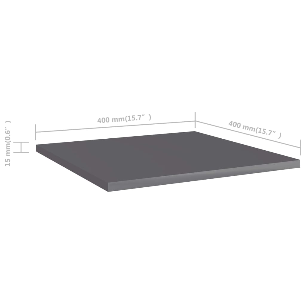 Panneaux de bibliothèque 8 pcs gris brillant bois d’ingénierie - XIOS