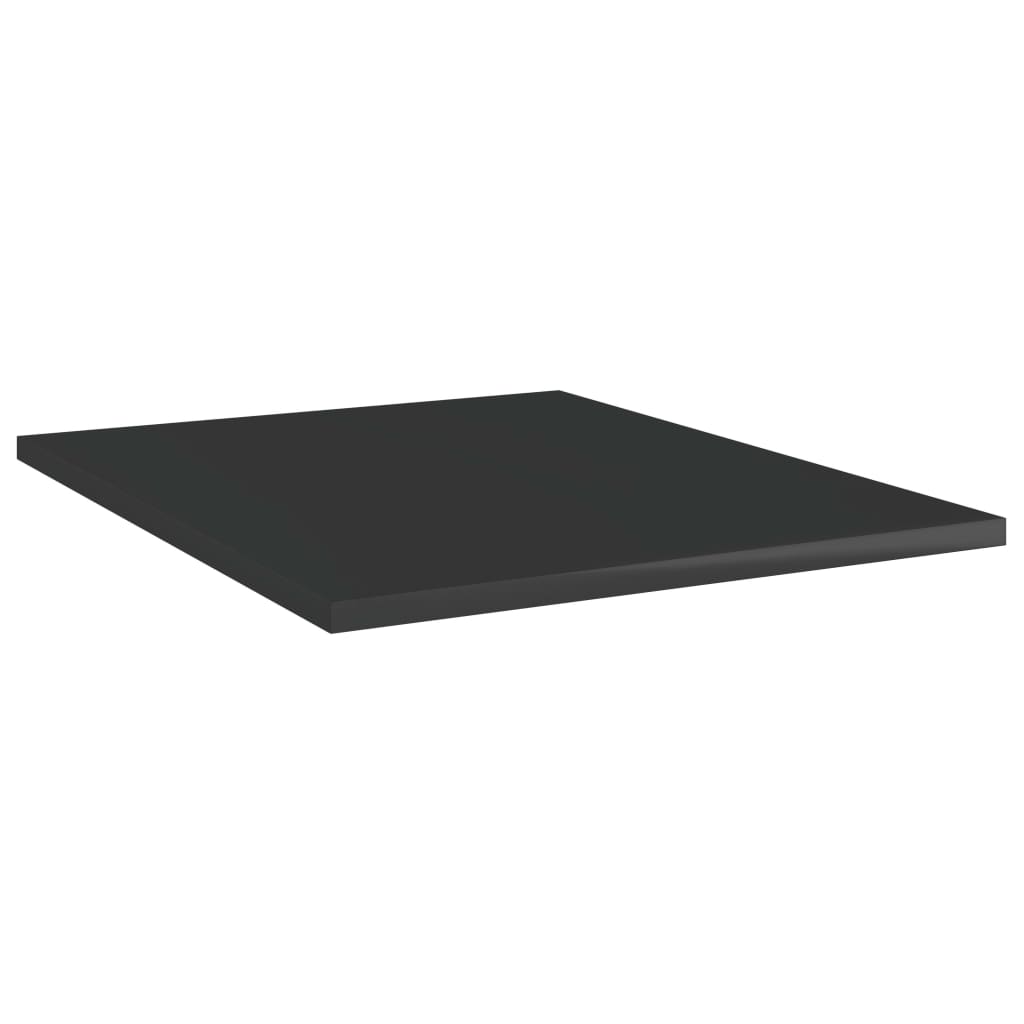 Panneaux de bibliothèque 8 pcs noir brillant bois d’ingénierie - XIOS