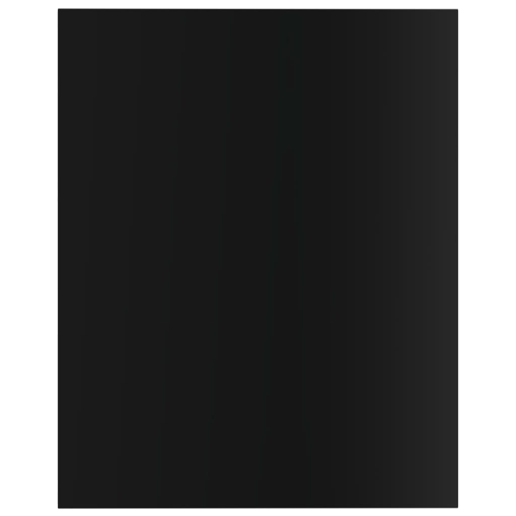 Panneaux de bibliothèque 8 pcs noir brillant bois d’ingénierie - XIOS